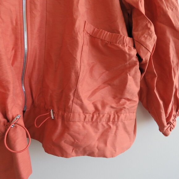 ATHLETA X ALICIA KEYS Enlighten Up Linen Bomber Jacket in Clay Orange - Size 2X - Picture 10 of 15